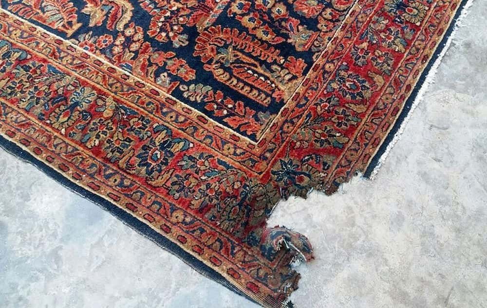 burned rug